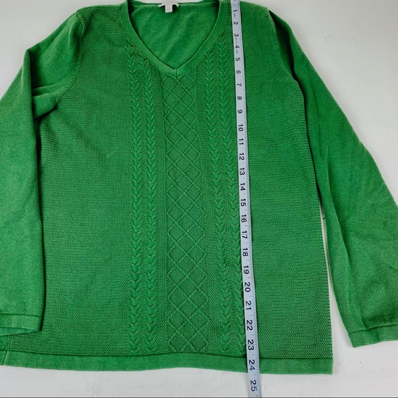 Talbots Blouse/Sweater-LongSleeves.Green. Size Med - Picture 2 of 6